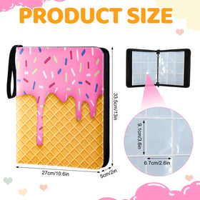 Jaloro Ice Cream Drip binder open layout reveals 900-pocket capacity.
