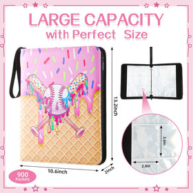Jaloro Ice Cream Drip Binder side view highlighting compact size and pink finish