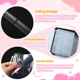 Jaloro Ice Cream Drip binder with zipper closure keeps cards secure.