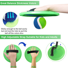 Jalunth Ball Catch Set colorful balls ready for outdoor play.