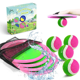 Jalunth Ball Catch Set paddle close-up showing durable construction for outdoors.