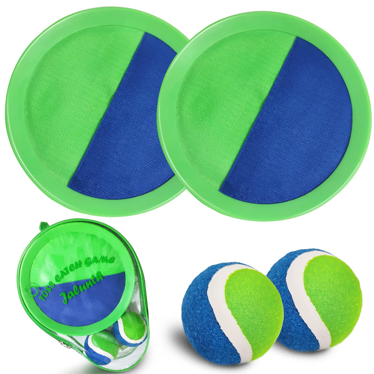 Jalunth ball catch set paddle shows sturdy construction for durable outdoor play