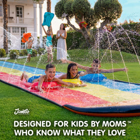 JAMBO patent-pending design uses durable PVC for year-after-year backyard use.