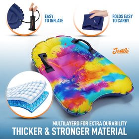Thick nylon and PVC construction on JAMBO boards for durable floats.