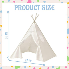 Jamceoceo kids teepee tent assembly shows tool-free setup and cozy spaces