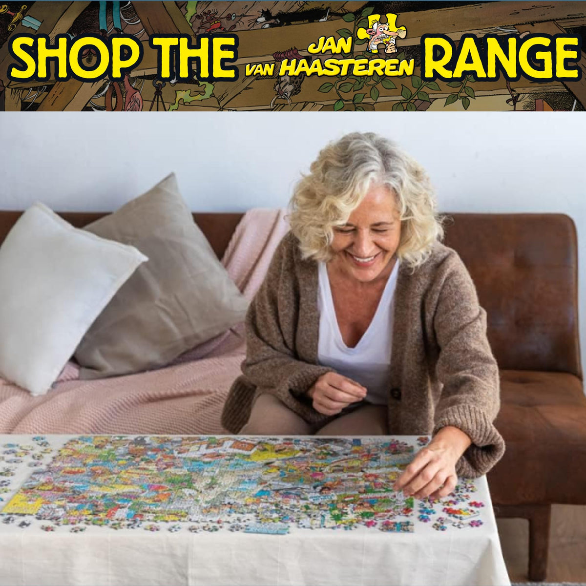 Jan van Haasteren Oldtimers puzzle, packaging without plastic shrink wrap.