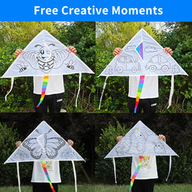 JaneNing DIY painting kite pattern kit ready for kids and adults to decorate.