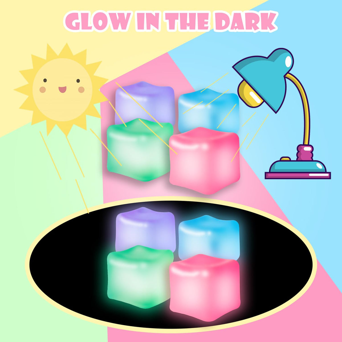 JANESVISSY Stress Cube Glow Purple supports focus and calm during tasks.