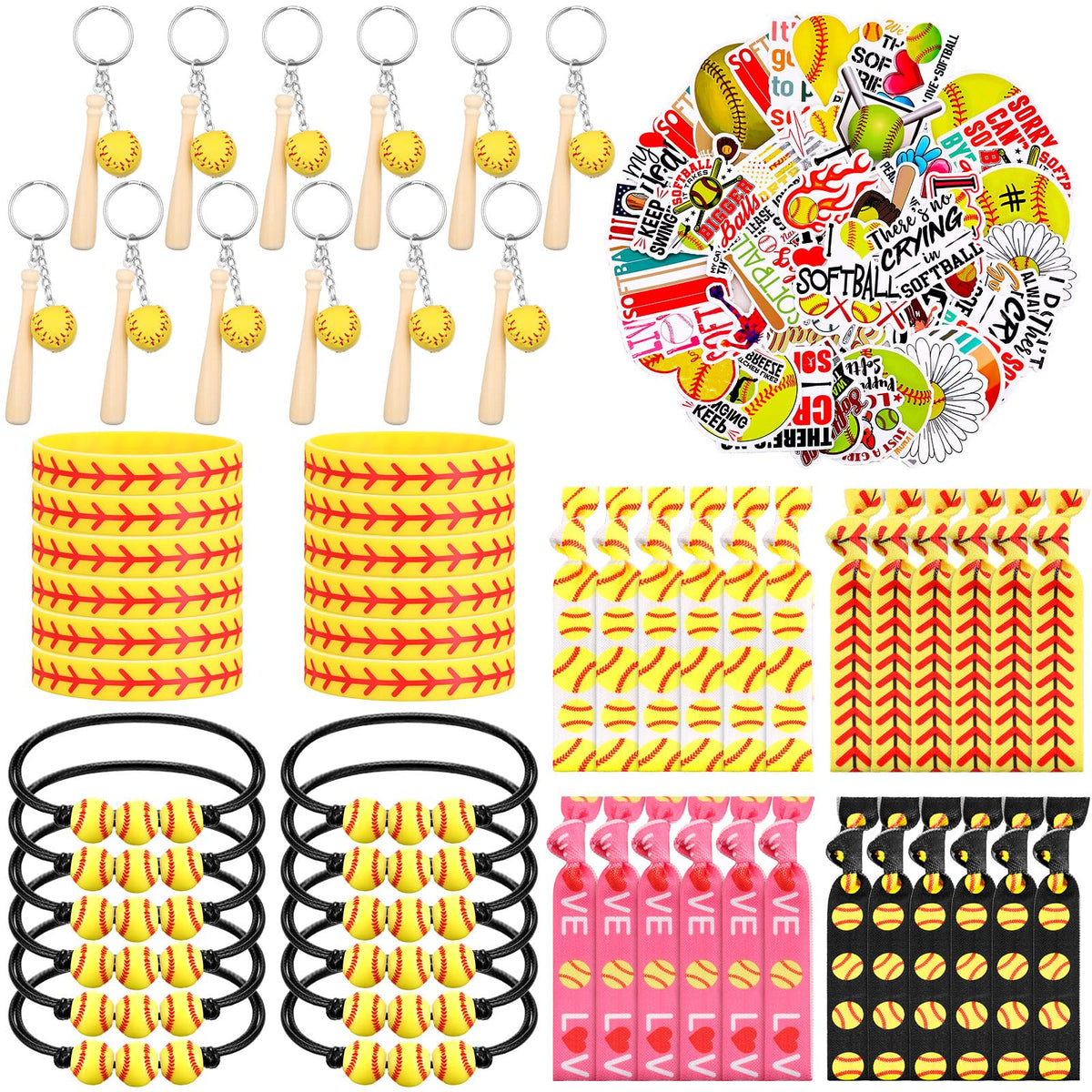 Janinka softball keychains add team spirit to bags and accessories