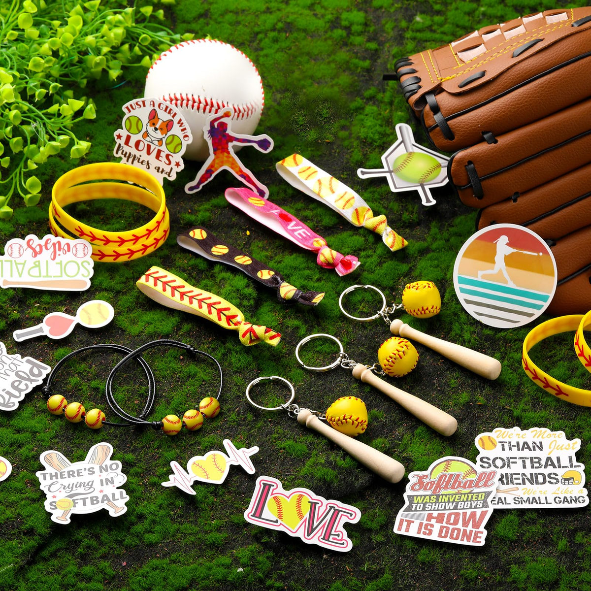 Janinka softball stickers for laptops, bottles, and gear
