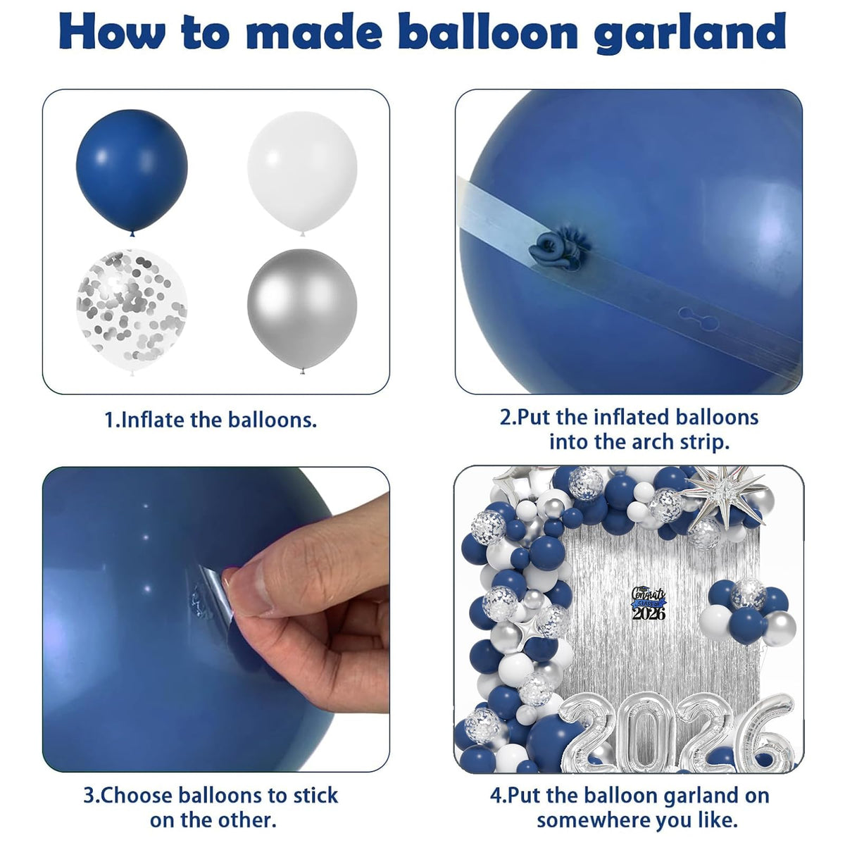 Janinus 2026 foil number balloons highlight the class year