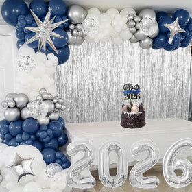 Janinus silver confetti 12 inch balloons spark festive accents