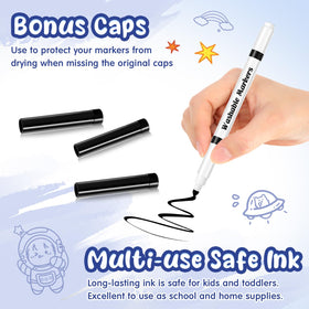 Close-up of cone-shaped tips on Janlaugh markers