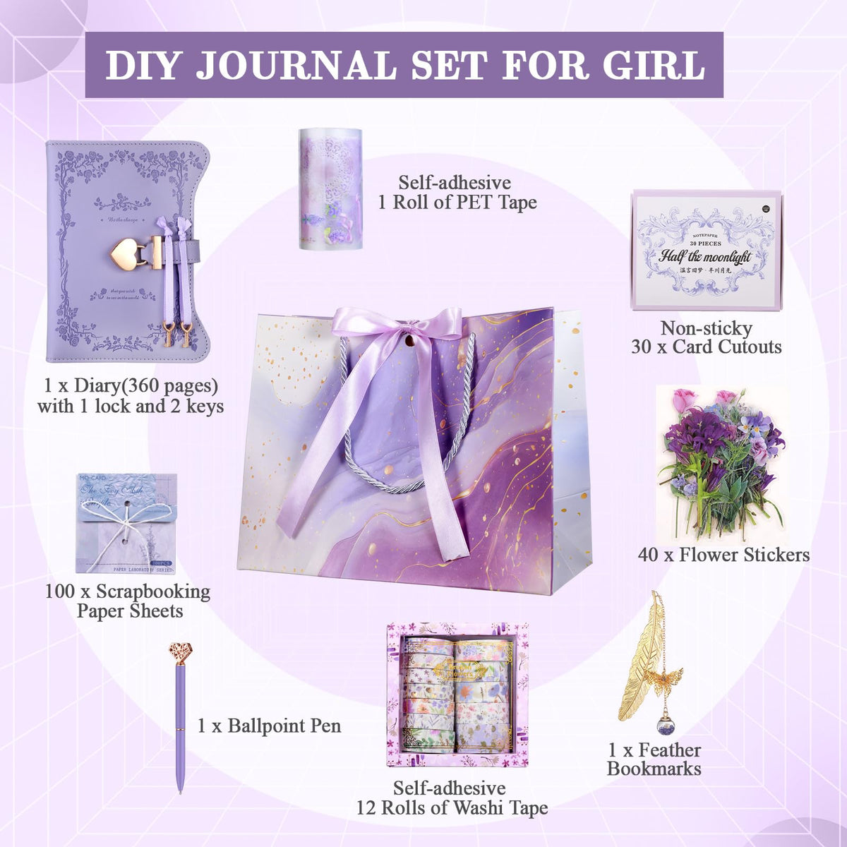 Janlaugh washi tape set adds color and texture to crafts.
