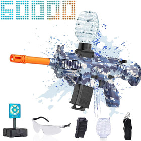 JANNIRESS electric gel ball blaster blue front view for outdoor battles