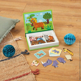 Janod MagnetiBook colorful animal tiles inspiring creative play