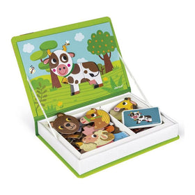 Janod MagnetiBook magnets and animal tiles for tactile play and learning