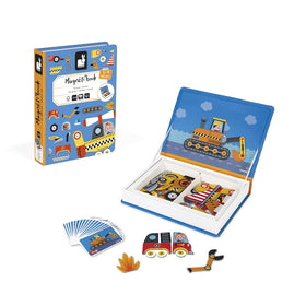 Janod MagnetiBook book-shaped storage box for tidy storage after play.