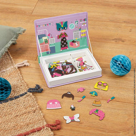 Janod MagnetiBook costume pieces; mix and match outfits for creative character design.