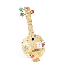 Janod Pure Banjo features animal motifs that spark imaginative play.