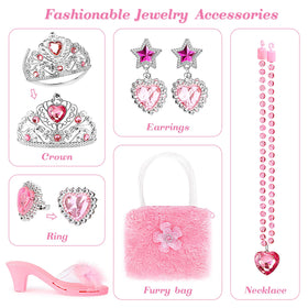 Jaolex princess tiara accessory adds sparkle for pretend play