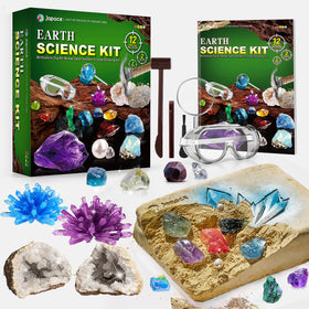 Japace Earth Science Kit dig brick gemstones for hands-on discovery