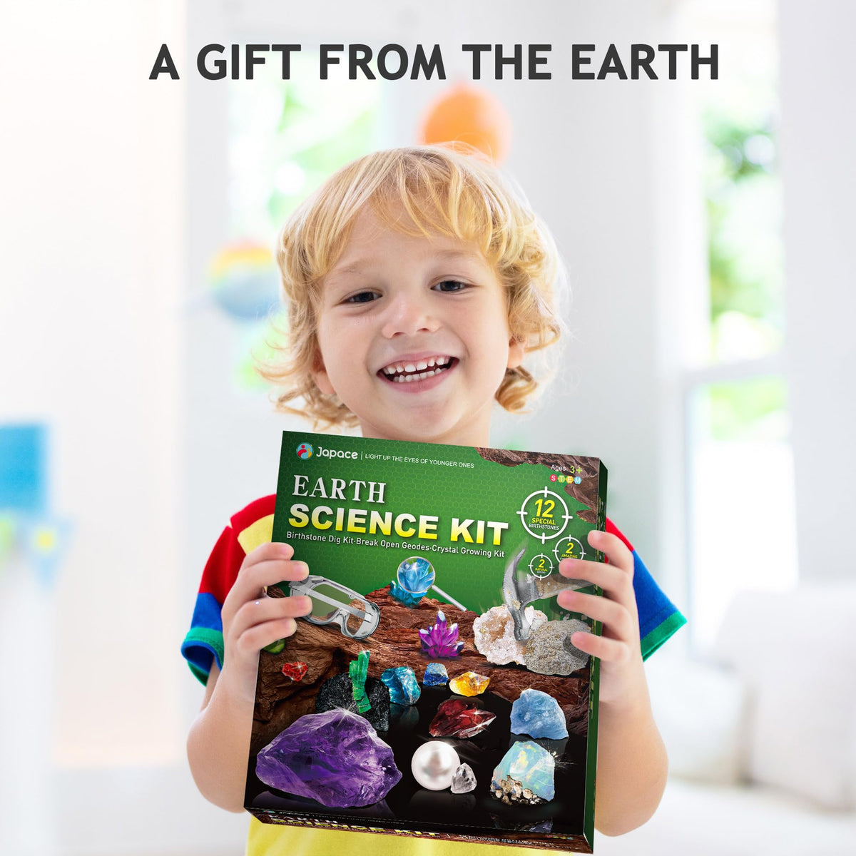 Japace Earth Science Kit illustrated manual guiding kid-friendly experiments step by step