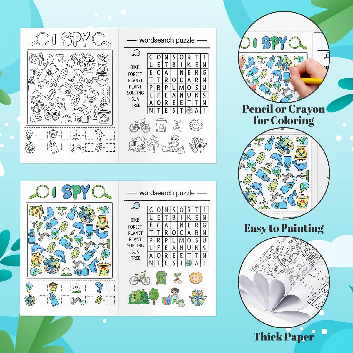 JAPBOR Double-sided printing coloring pages for variety and efficient use of paper.