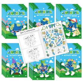 JAPBOR Earth Day coloring book set with 24 pieces, six covers, ideal for party favors.