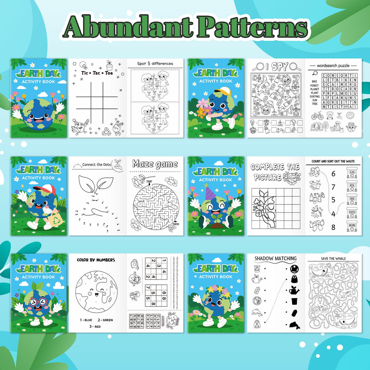 JAPBOR Earth-pattern coloring pages to explore nature through color.