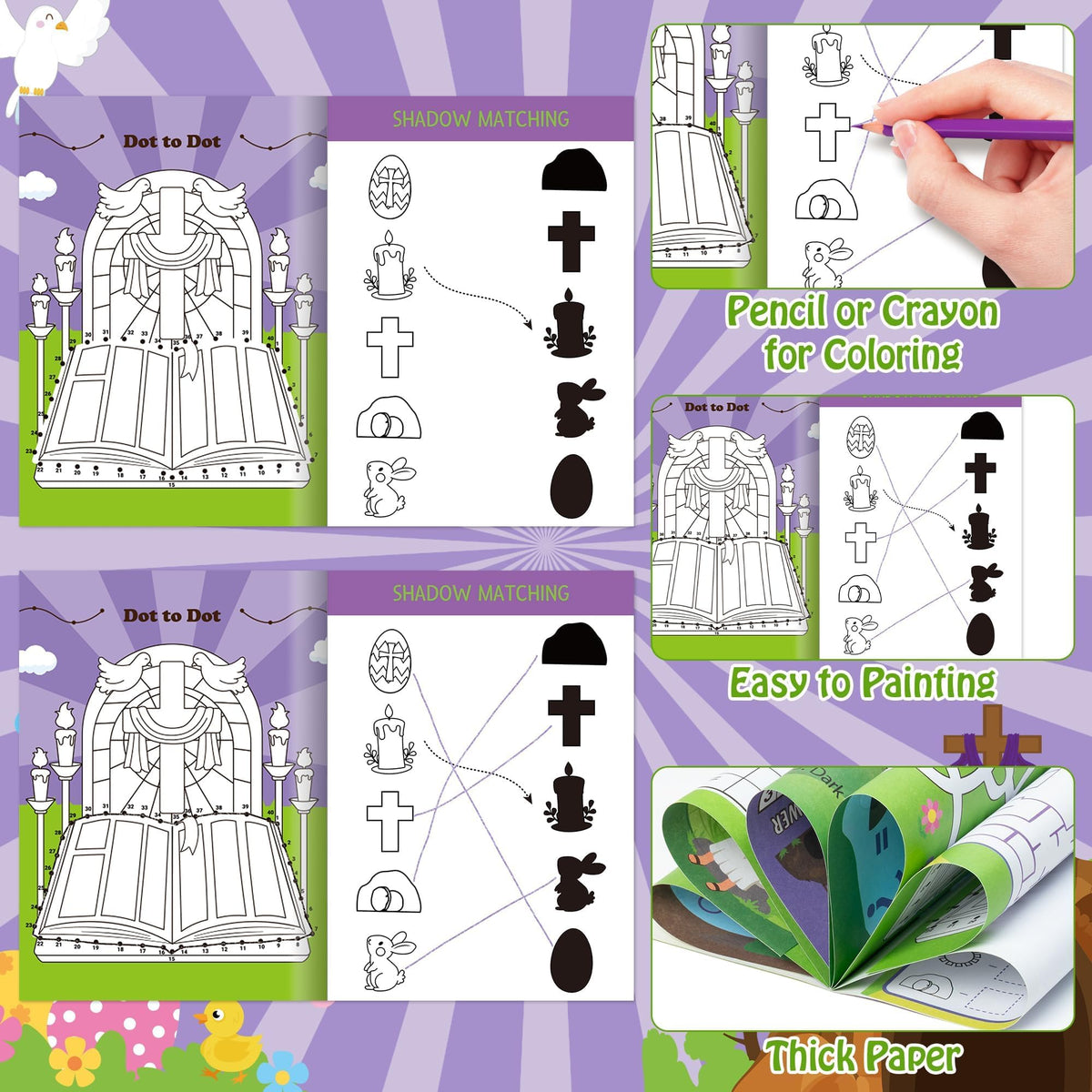 JAPBOR Easter pattern illustrations to engage kids during Sunday School