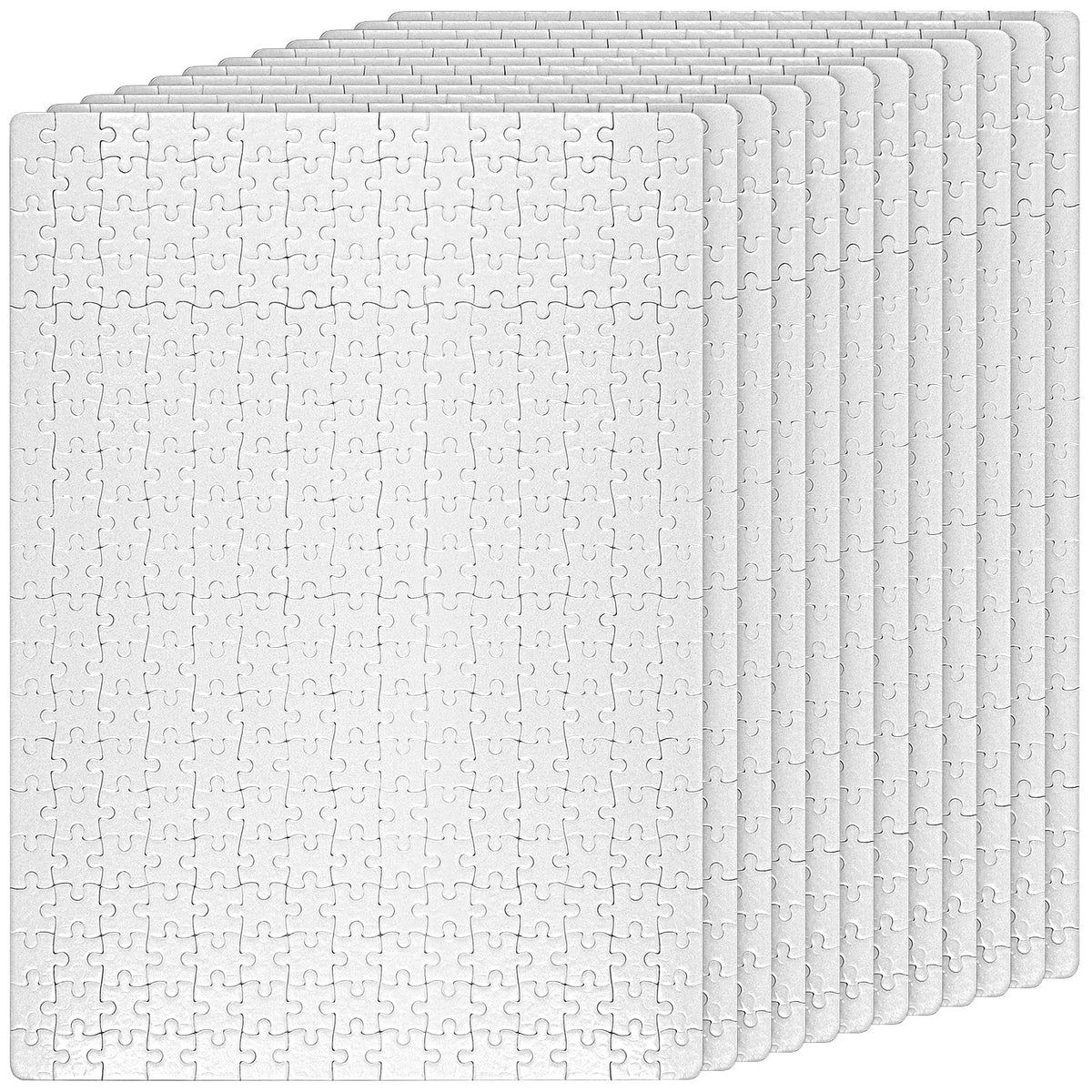 JAPCHET 12-set sublimation puzzle blanks with a 15.5x11 inch surface.