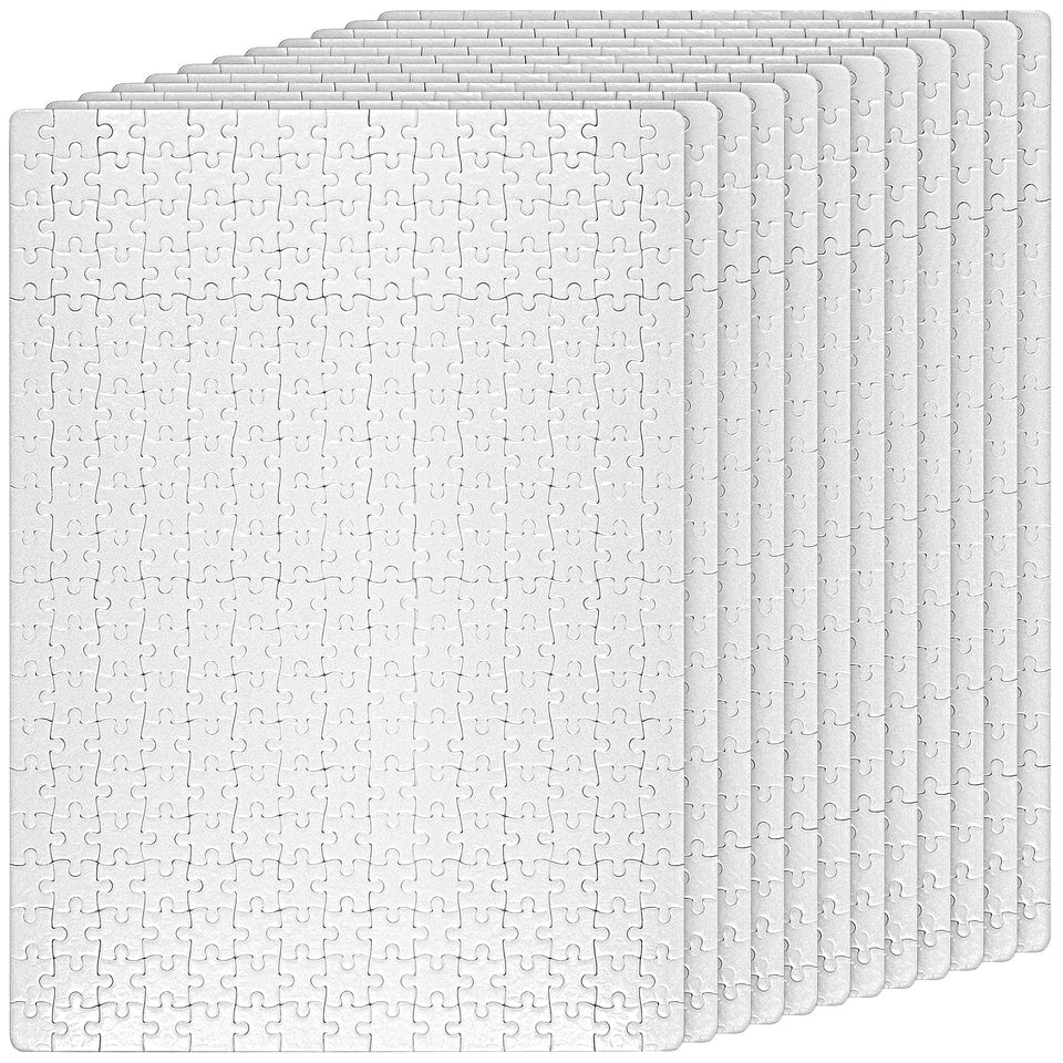 JAPCHET 12-set sublimation puzzle blanks with a 15.5x11 inch surface.