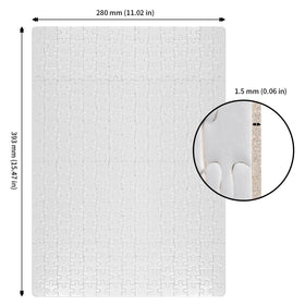 JAPCHET 300-piece white puzzle blank features glitter surface for vibrant designs.