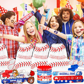 Japior Baseball Party Deluxe Pack silicone bracelets as keepsakes.