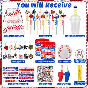 Japior Baseball Party Deluxe Pack whistles for playful game cues.