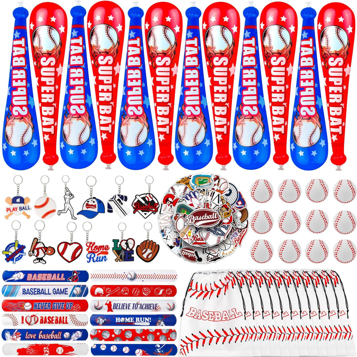 Japior inflatable baseball bat for safe party play and lively décor