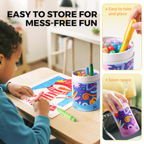 Jar Melo Glitter Crayons gift-ready packaging ideal for gifting