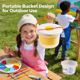 Jar Melo Kids tempera paints ideal for outdoor painting sessions