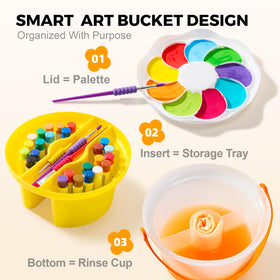 Jar Melo Kids tempera brushes for versatile strokes in crafts
