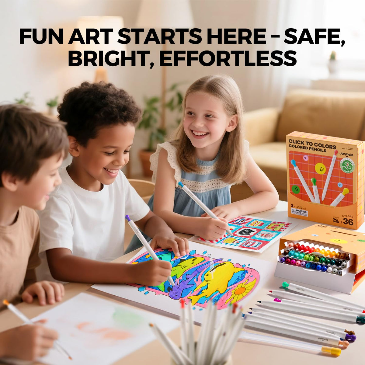 Jar Melo non-toxic drawing materials suitable for kids and adults