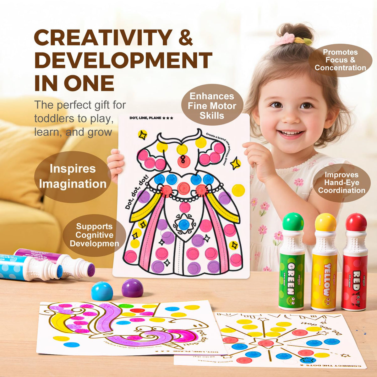 Jar Melo non-toxic water-based markers are safe and washable.