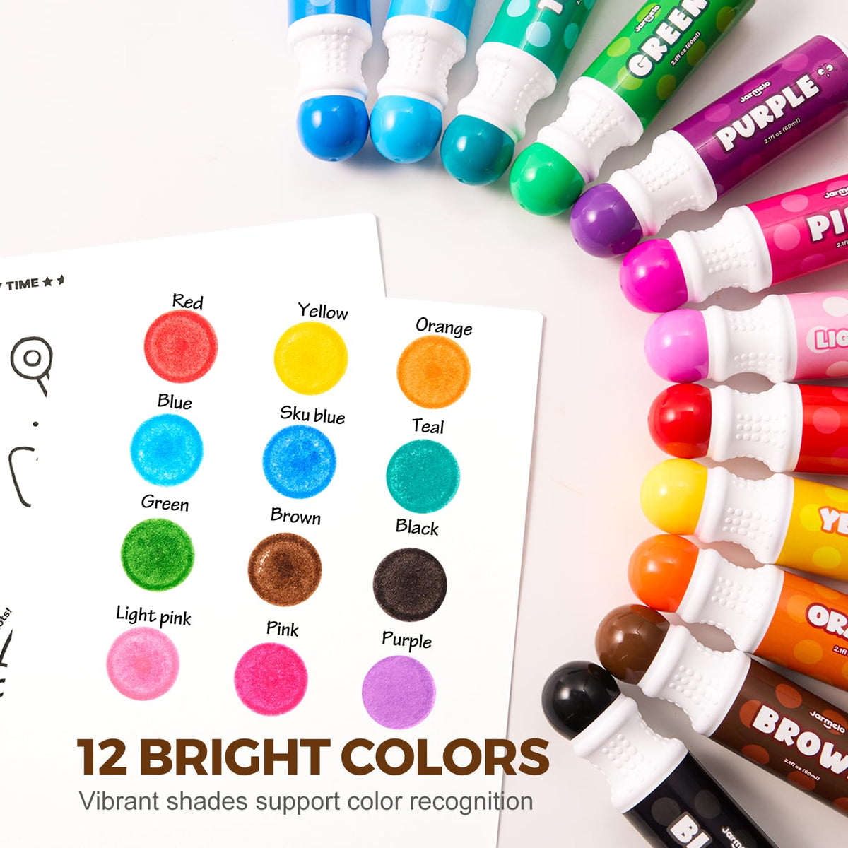Jar Melo ships 20 physical activity sheets for hands-on projects.