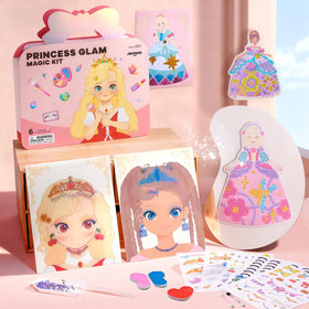 Jar Melo Princess paper makeup fun showcases vibrant eye shadows for creative play