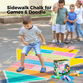 Jar Melo chalkboard-art setup invites indoor drawing and classroom-style activities.