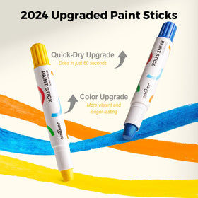 Jar Melo tempera paint sticks vibrant colors for quick-dry art sessions.