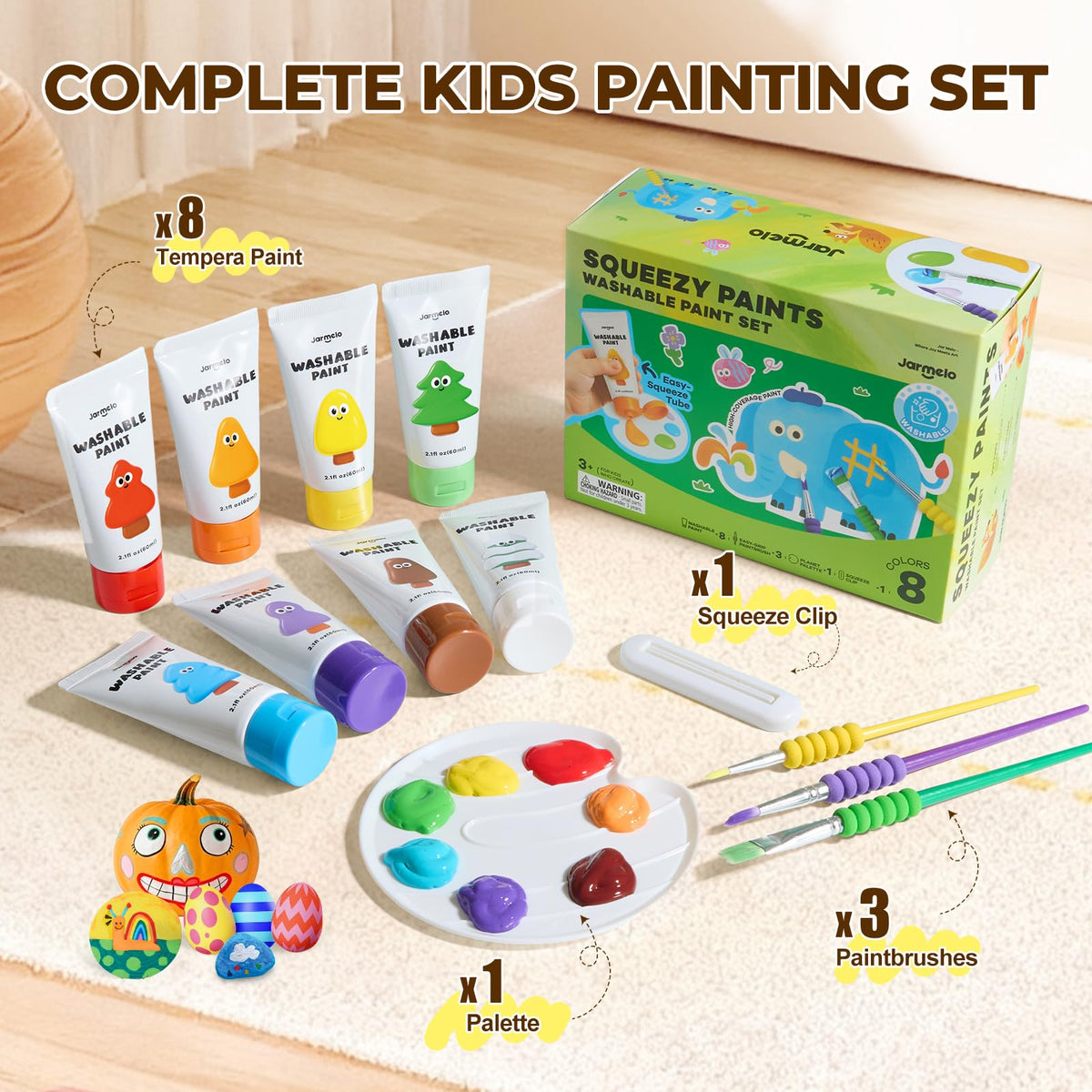 Jar Melo painting set supports layered color for richer projects across surfaces.