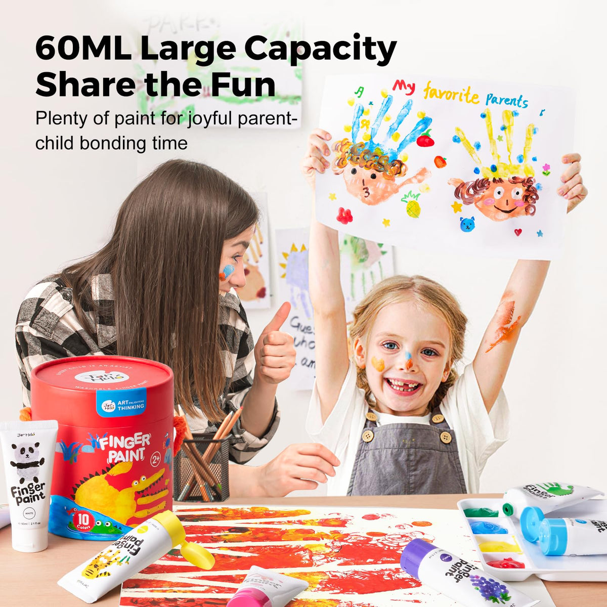 Jar Melo ideal for paper and crafts, supporting early learning with color