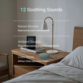 Jaroco sound machine clipped to a stroller for on-the-go soothing.
