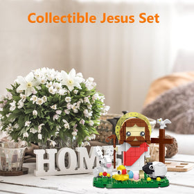 Cross detail adds decorative and meaningful charm to the set